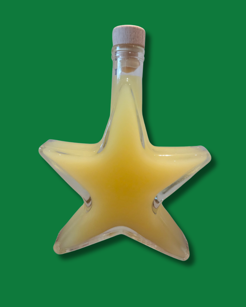 gevulde stervormige fles limoncello